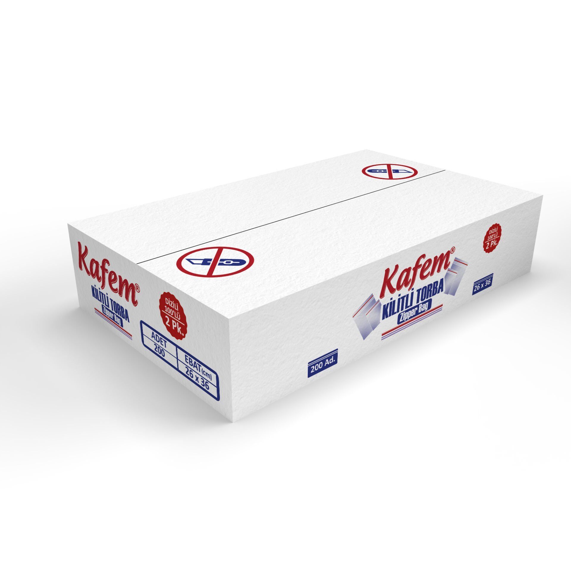 26 X 36 cm Kilitli Poşet / Naylon Torba 200 Adet - Kafem