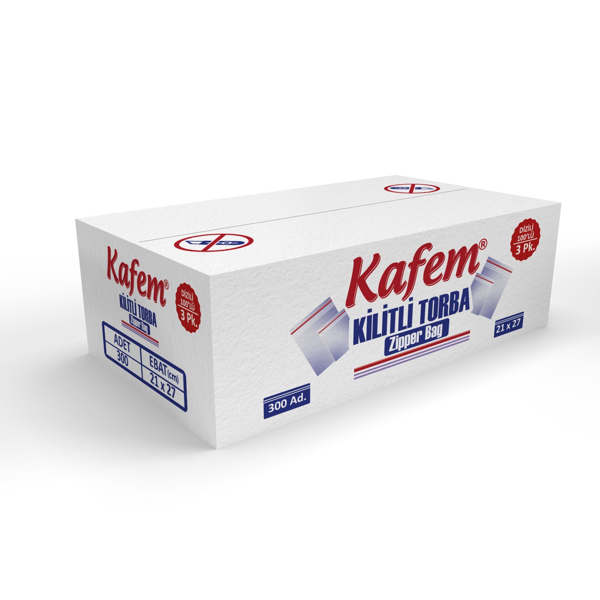 21 X 27 cm Kilitli Poşet /  Naylon Torba 300 Adet - Kafem