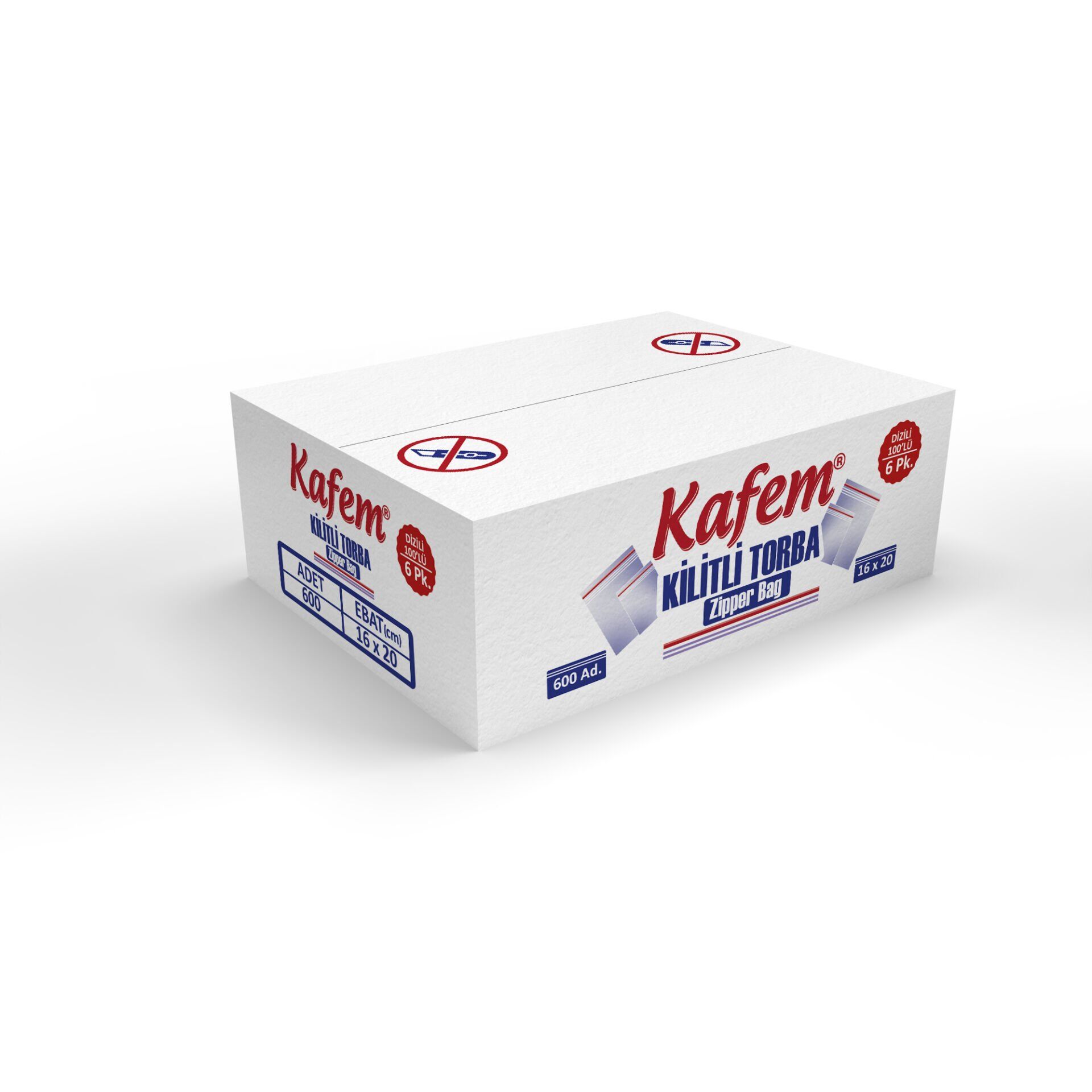 16 X 20 cm Kilitli Poşet / Naylon Torba 600 Adet - Kafem