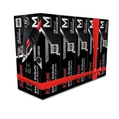 Kafem Prof Dia Ekstra Kalın Siyah Nitril Eldiven Elmas Dokulu M 50 Adet x 5 Paket