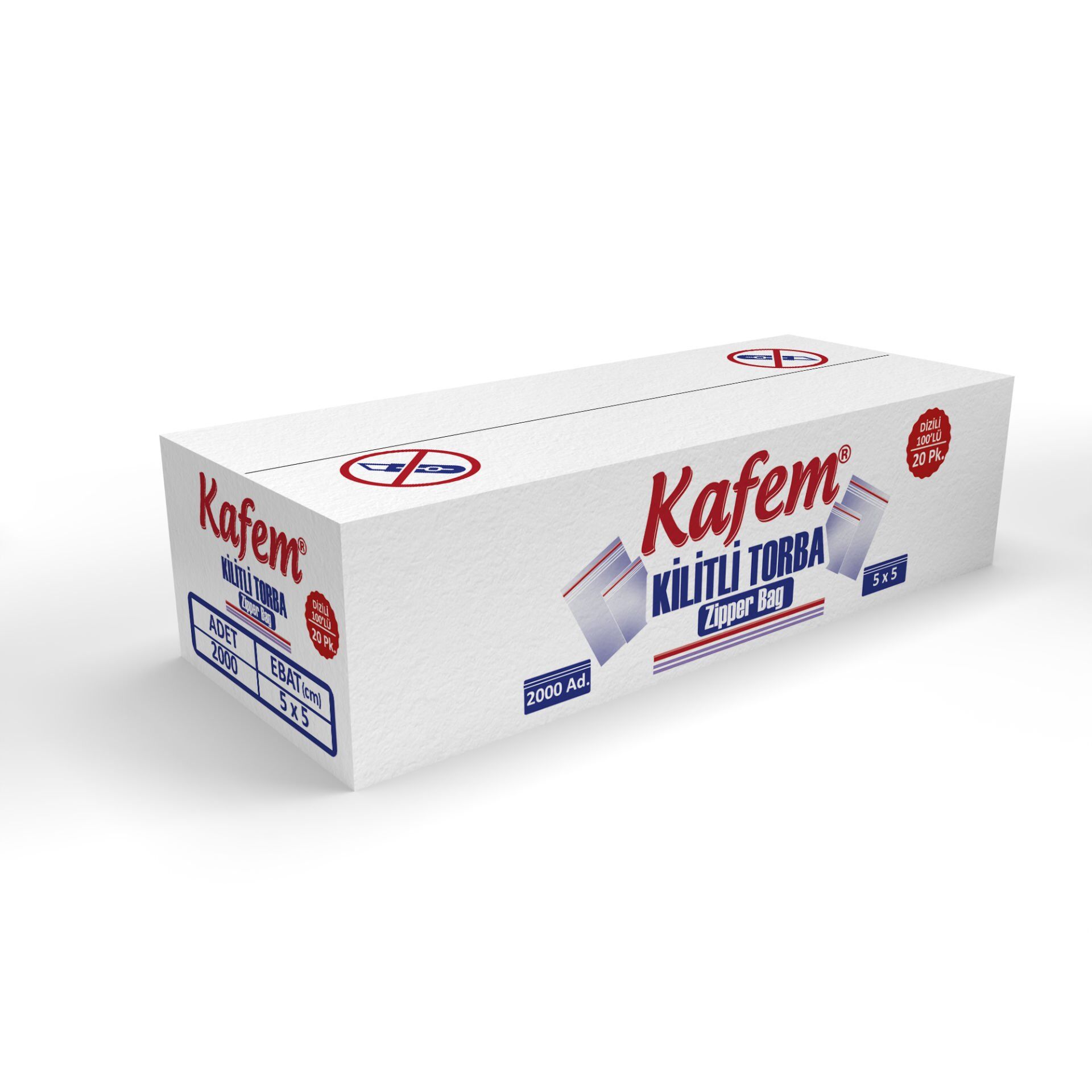 5 X 5 cm Kilitli Poşet /  Naylon  Torba 2000 Adet  - Kafem