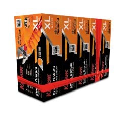 Kafem Prof Dia Ekstra Kalın Turuncu Nitril Eldiven Elmas Dokulu XL 50 Adet x 5 Paket