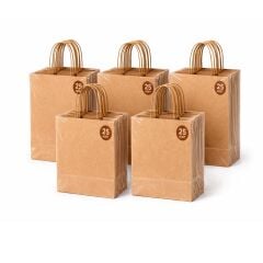 Kraft Çanta Kahverengi 18x24cm 25li x 5 Paket