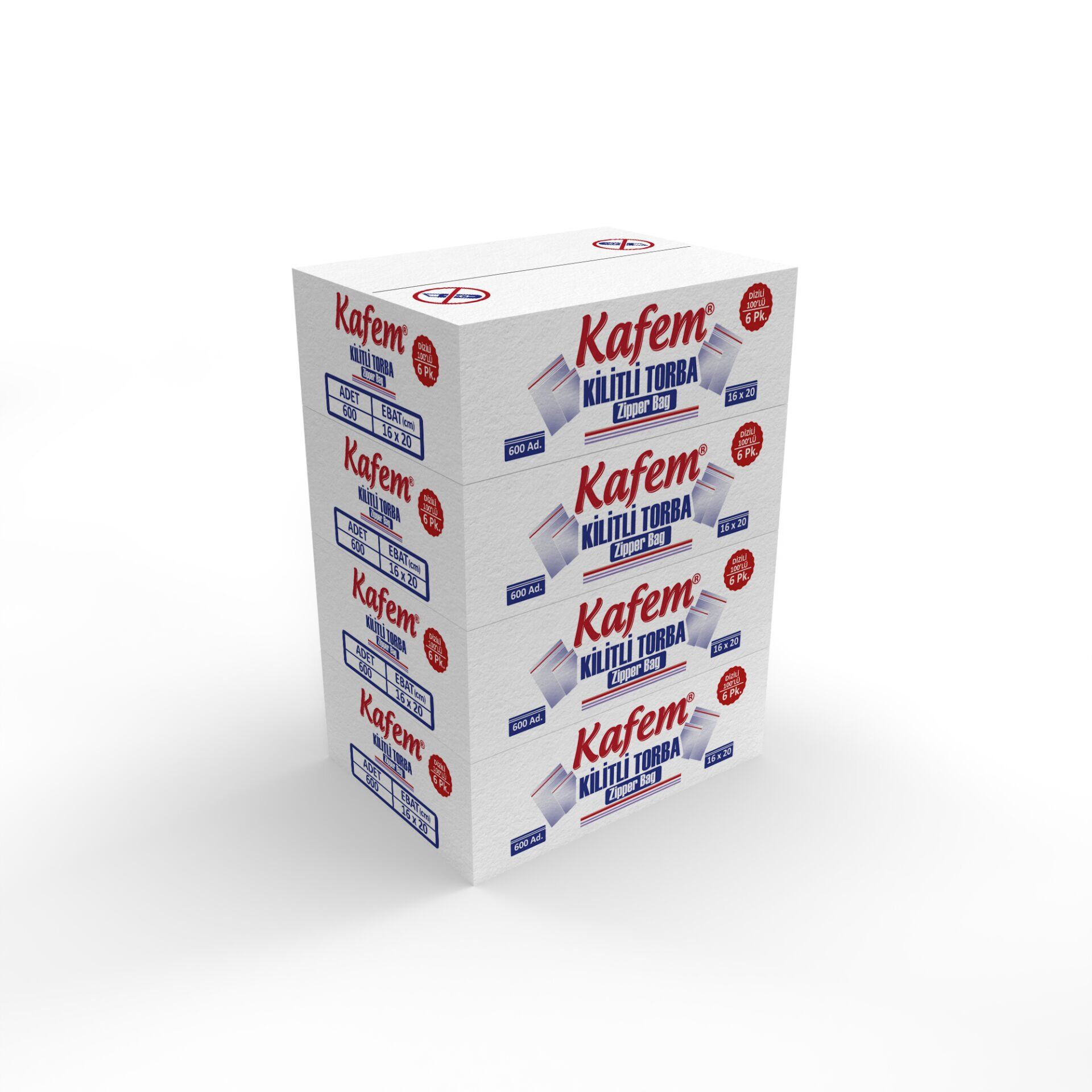 16 X 20 cm Kilitli Poşet / Naylon Torba  ( 2.400 Adet )  -  Kafem