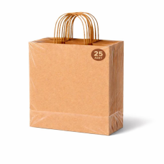 Kraft Çanta Kahverengi 33x33cm 25li x 10 Paket (Koli)
