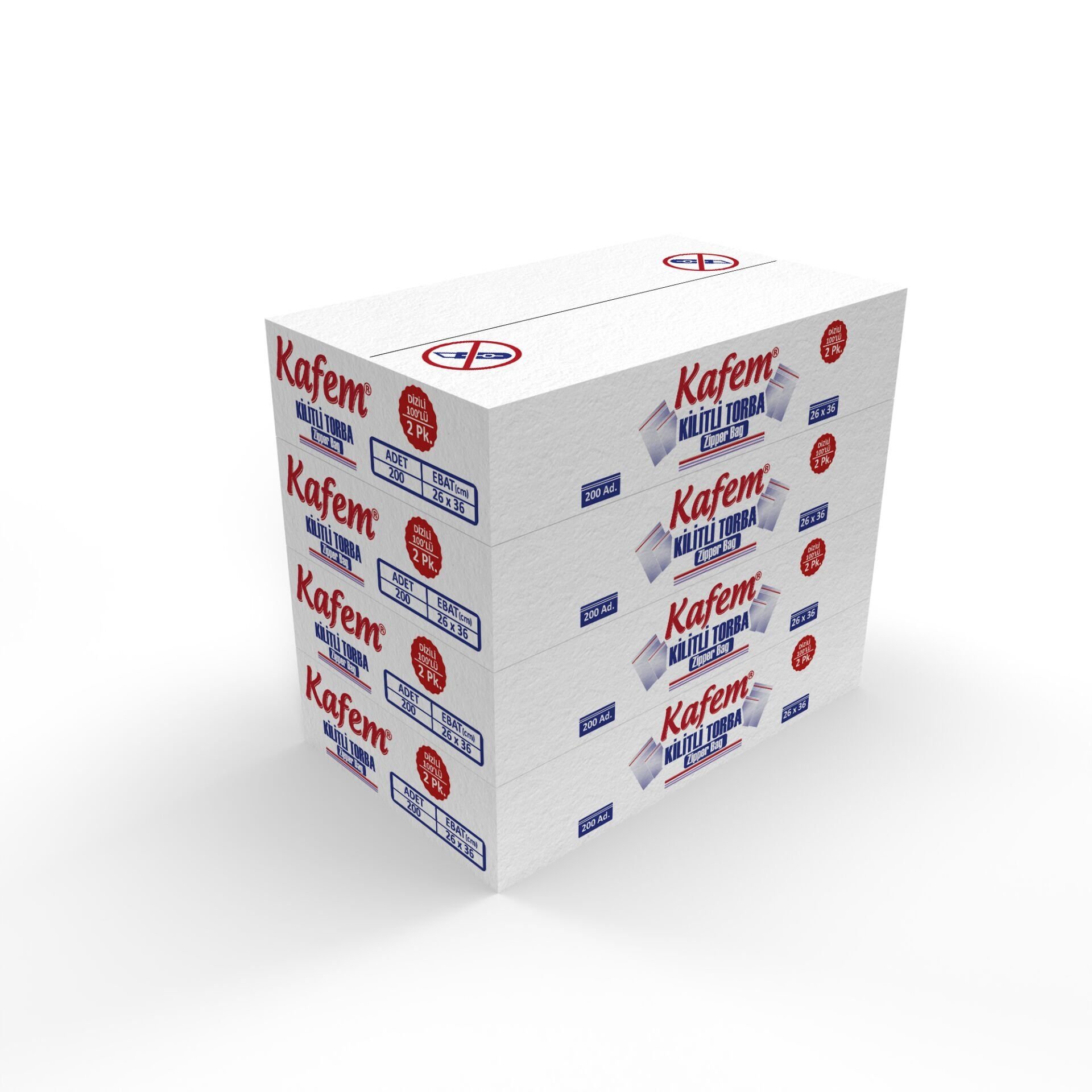 26 X 36 cm Kilitli Poşet / Naylon Torba  ( 800 Adet )  -  Kafem