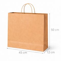 Kraft Çanta Kahverengi 45x50cm 25li x 10 Paket (Koli)