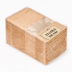 Kraft Pencereli Kilitli Doypack 11x18.5 cm 100 lü x 5 Paket