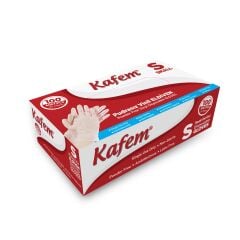 Kafem Beyaz Vinil Eldiveni Pudrasız (S) 100 Adet x 5 Paket