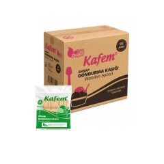 Kafem Ahşap Dondurma Kaşığı 50 Adet x 100 Paket (Koli)