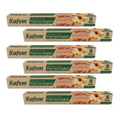 Kafem Yağlı Pişirme Kağıdı Doğal 37x42cm 16 Yaprak X 6 Adet