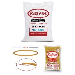 Kafem Ambalaj Lastiği 40 mm 30 Paket X 1000 Gram (Koli)