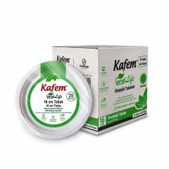 Kafem Ekolojik Karton Tabak 16 cm 25 li X 40 Paket (Koli)