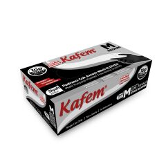 Kafem Çok Amaçlı Siyah Nitril Eldiven (M) 100 Lü X 20 Paket (Koli)