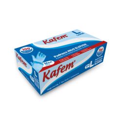 Kafem Mavi Nitril Eldiven Pudrasız (L) 100 Lü X 20 Paket (Koli)