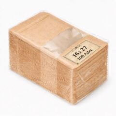 Kraft Pencereli Kilitli Doypack 16x27 cm 100 lü 1 Paket