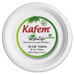 Kafem Ekolojik Karton Tabak 26 cm 25 Adet