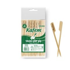 Kafem Yassı Çöp Şiş - Sunum Kürdanı 12 cm 50 Li x 10 Paket