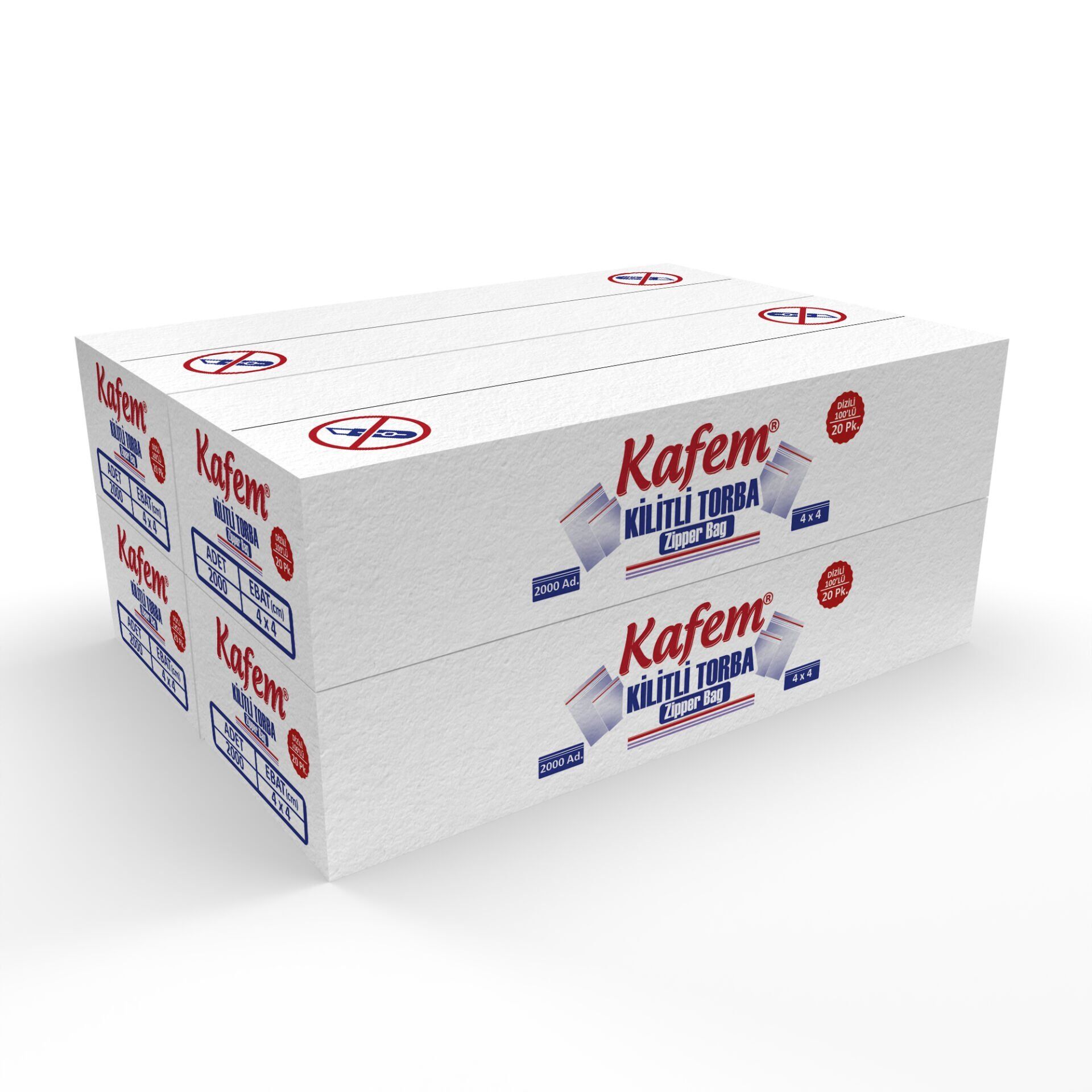 4 X 4 cm Kilitli Poşet / Naylon Torba  ( 8.000 Adet )  -  Kafem