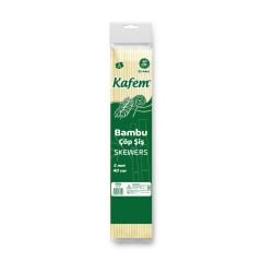 Kafem Bambu Çöp Şiş 40 cm 5 mm 25 Li X 50 Paket