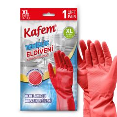 Kafem Temizlik Eldiveni (10-10,5) XLarge Kırmızı X 200 Paket (Koli)