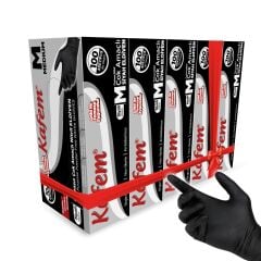 Kafem Siyah Çok Amaçlı Nitril Muayene Eldiveni M Beden 100 Adet X 5 Paket