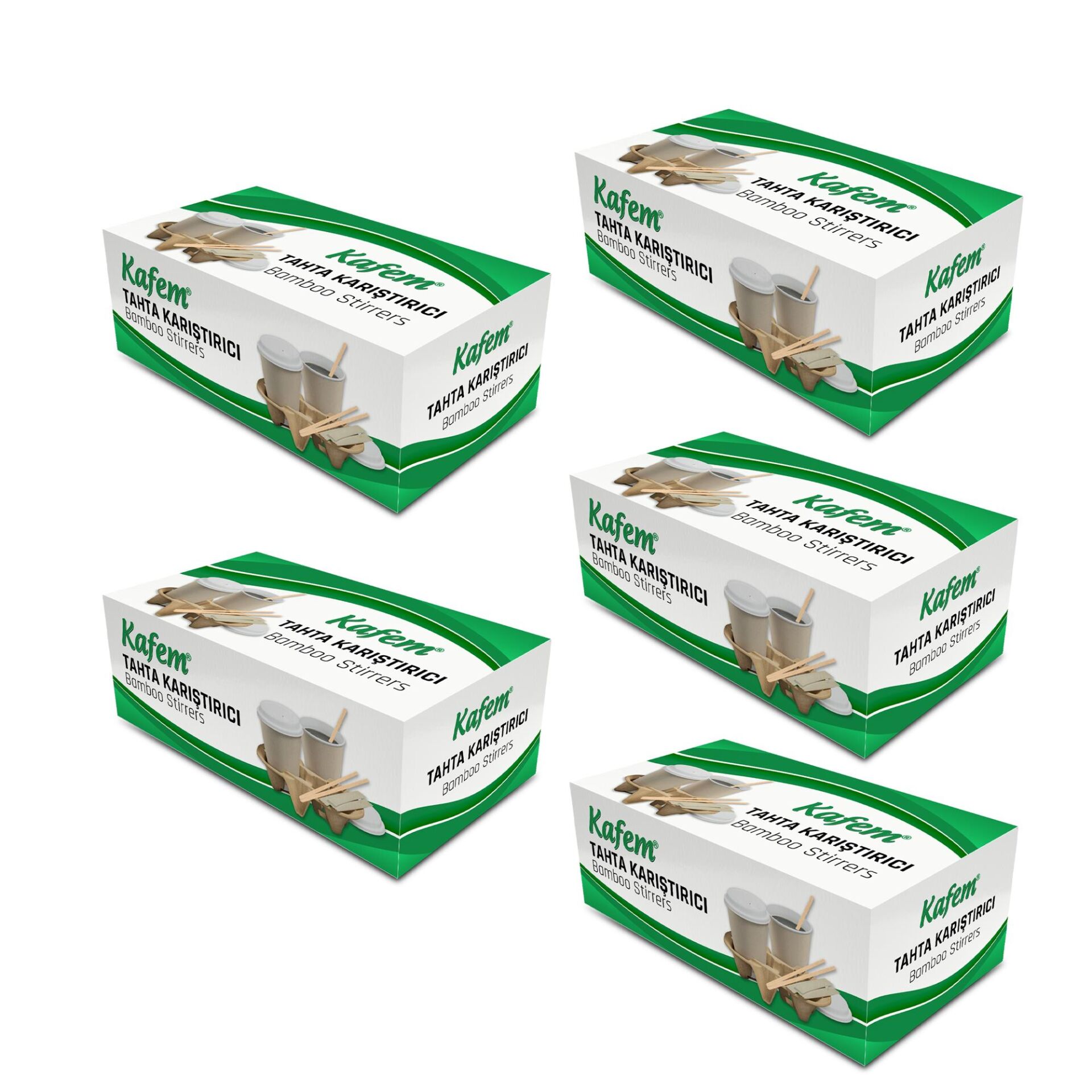 Ahşap Tahta Karıştırıcı 250 Li X 5 Paket - Kafem