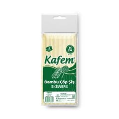 Kafem Bambu Çöp Şiş 15 cm 3 mm 100 Lü X 10 Paket