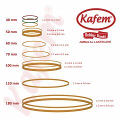 180 X 3 mm Kafem Ambalaj Lastiği  5 Paket X 1000 Gram