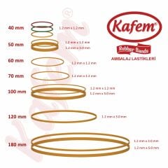Kafem Ambalaj Lastiği 70 mm 5 Paket X 1000 Gram