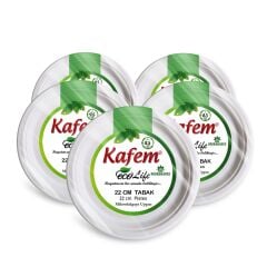 Kafem Ekolojik Karton Tabak 22 cm 25 li X 5 Paket