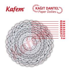 Kafem Dantel Kağıt 9 cm 500 Lü x 24 Paket (Koli)