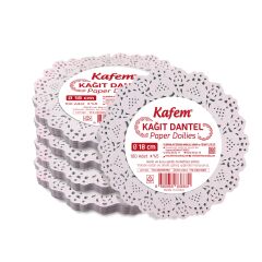 Kafem Dantel Kağıt 18 cm 100 Lü x 5 Paket