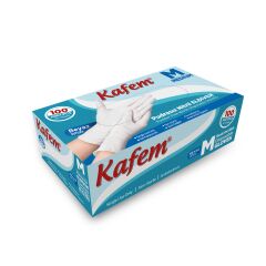 Kafem Beyaz Nitril Eldiven Pudrasız (M) 100 Lü X 20 Paket (Koli)