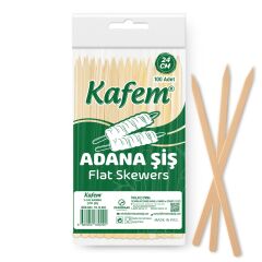 Kafem Adana Çöp Şiş 24 cm 100 Adet X 50 Paket (Koli)