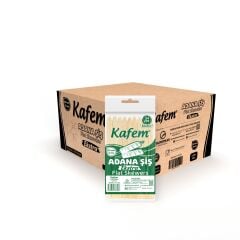 Kafem Adana Çöp Şiş Ekstra 24 cm 25 Li X 100 Paket (Koli)