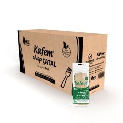 Kafem Ahşap Çatal 25 Li X 100 Paket (Koli)