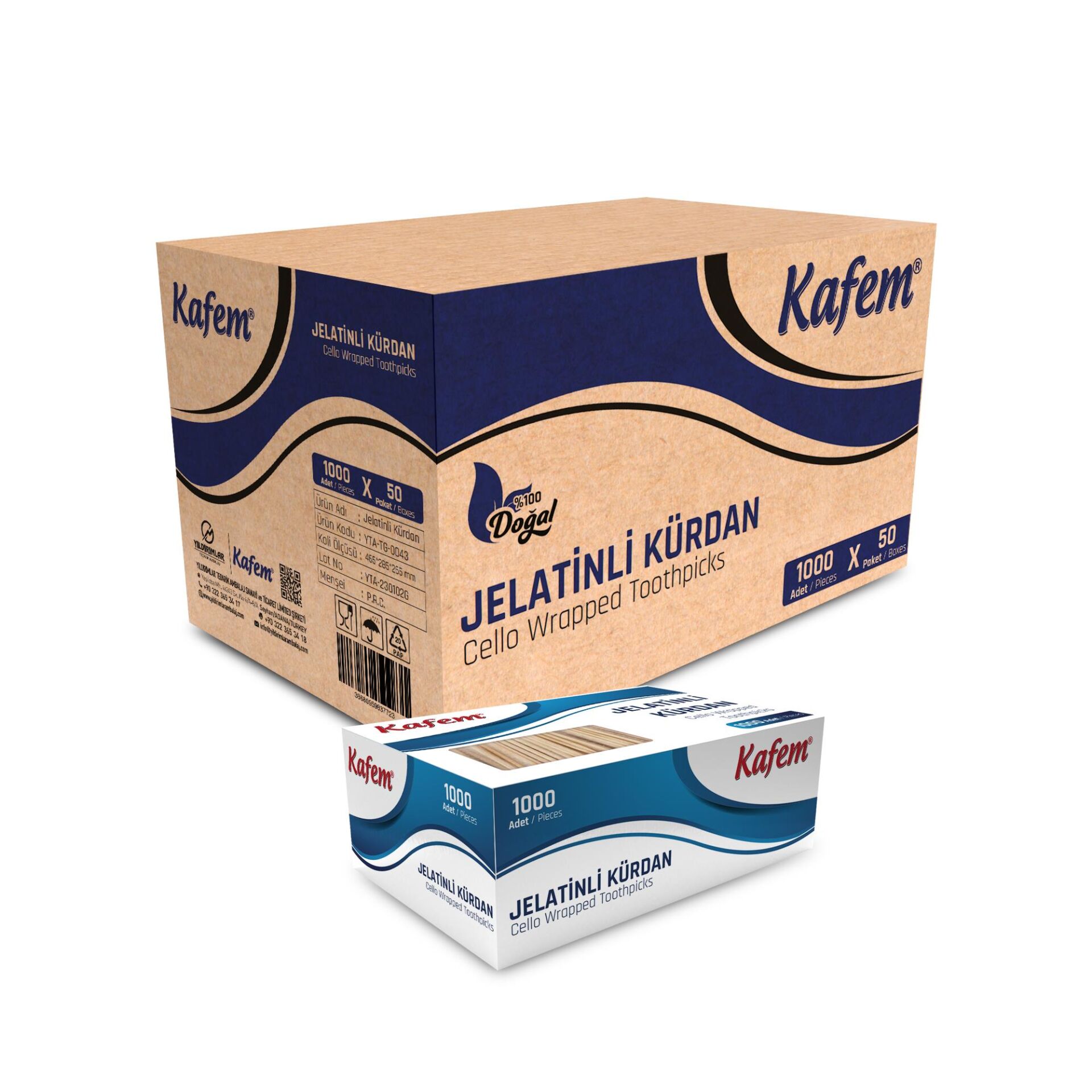 Jelatinli Kürdan 1000 Lİ X 50 Paket - Kafem  (Koli)
