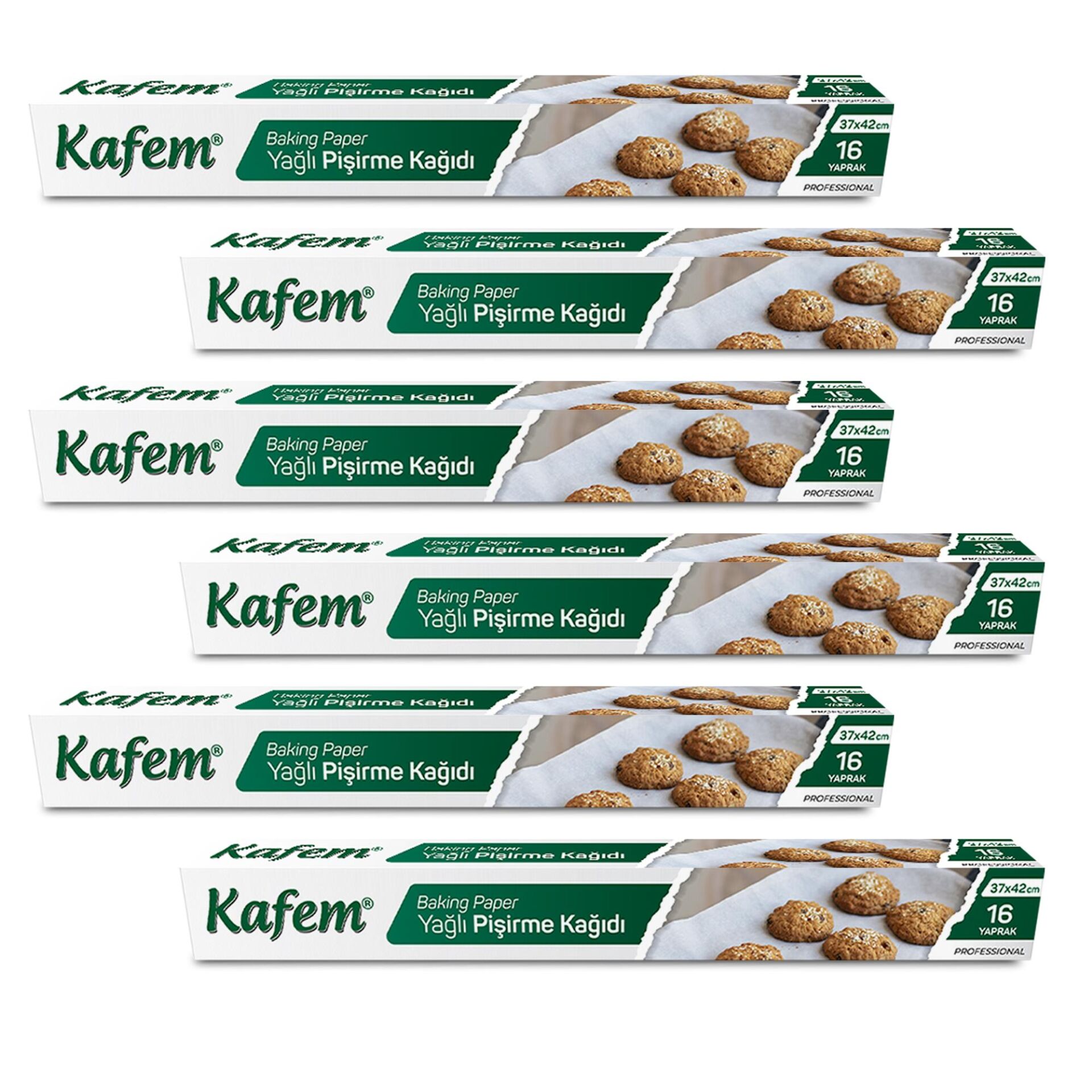 Kafem Yağlı Pişirme Kağıdı 37x42cm 16 Yaprak x 6 Paket